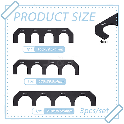 1 Set Acrylic Rulers Kits DIY-BC0014-41-1