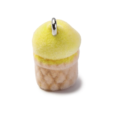 Flocky Resin Pendants FIND-S001-14J-1