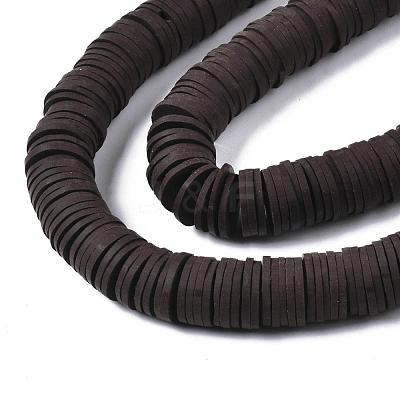 Flat Round Handmade Polymer Clay Beads CLAY-R067-12mm-38-1