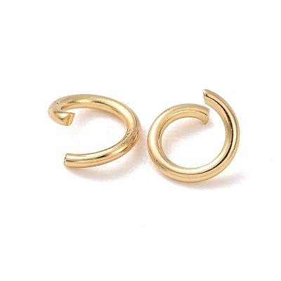 Brass Open Jump Rings KK-G604-08G-12-1