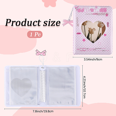 Heart Window Plastic Mini Photo Albums DIY-WH20062-42A-1