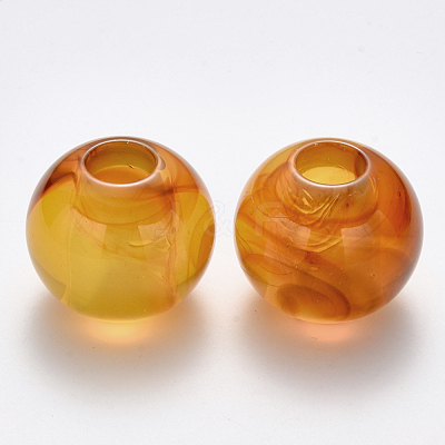 Acrylic Large Hole Beads OACR-R074-04C-1