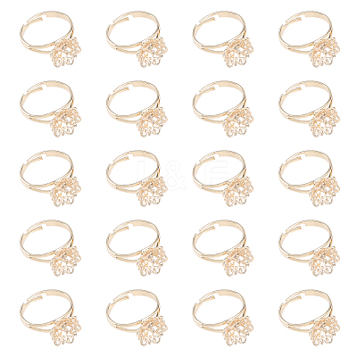 20Pcs Adjustable Brass Finger Ring Findings DIY-CA0005-62-1