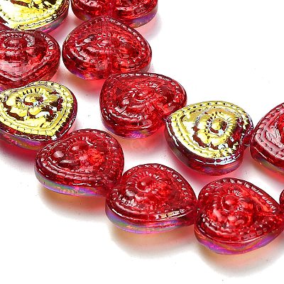 Electroplate Baking Paint Glass Beads Strands EGLA-K061-13A-AB05-1