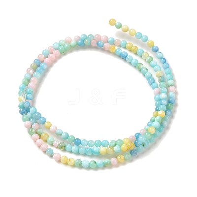Ice Cream Color Dyed Natural Freshwater Shell Beads Strands X1-SHEL-G018-01C-1