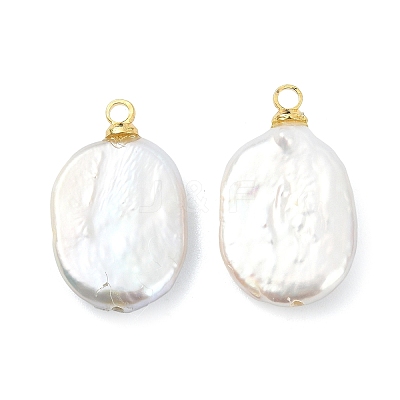 Natural Baroque Keshi Pearl Pendants PALLOY-JF05283-1