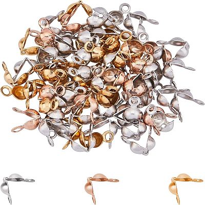 PVD Vacuum Plating 304 Stainless Steel Bead Tips Knot Covers STAS-UN0005-87-1