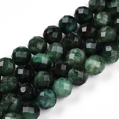 Natural Fuchsite Beads Strands G-S345-8mm-33-1