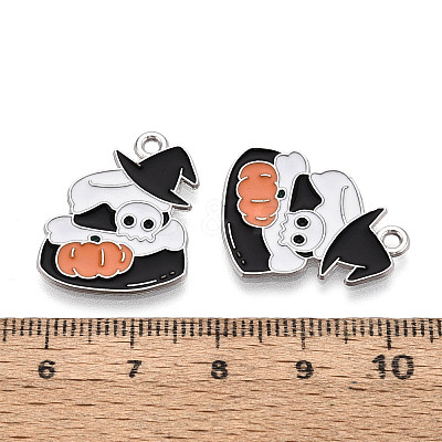 Halloween Theme Alloy and Enamel Pendants ENAM-T021-31E-01P-1