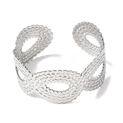 304 Stainless Steel Cuff Bangles for Women BJEW-H635-04P-1