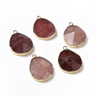 Natural Strawberry QuartzPendants G-I207-14K-G-1