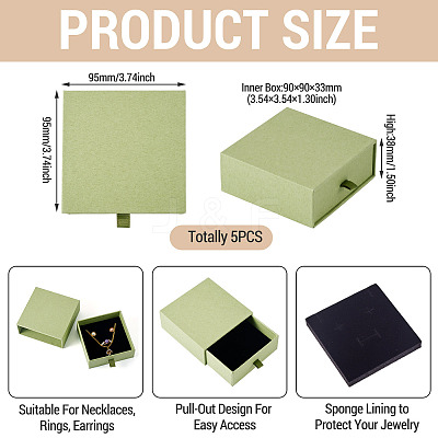 5Pcs Paper Jewelry Packing Drawer Boxes CON-TA0001-34A-1
