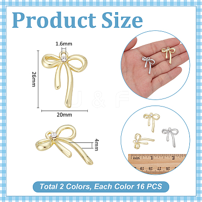 32Pcs 2 Colors Rack Plating Alloy Pendants FIND-UN0007-54-1