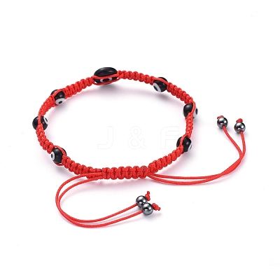 Adjustable Nylon Thread Braided Bead Bracelets BJEW-JB05292-1