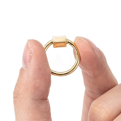 Brass Screw Carabiner Lock Charms KK-T047-06-1