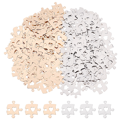 200Pcs 2 Colors Brass Pendants KK-DC0002-36-1