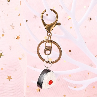 Iron Lobster Clasp Keychain X-KEYC-E016-01AB-1