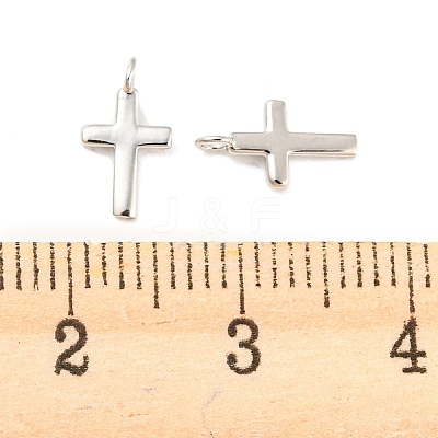 Rhodium Plated 925 Sterling Silver Charms X-STER-Q190-07P-1