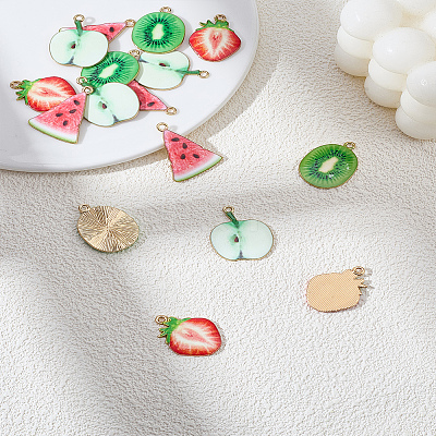 16Pcs 4 Styles Alloy Pendants FIND-LP0004-36-1