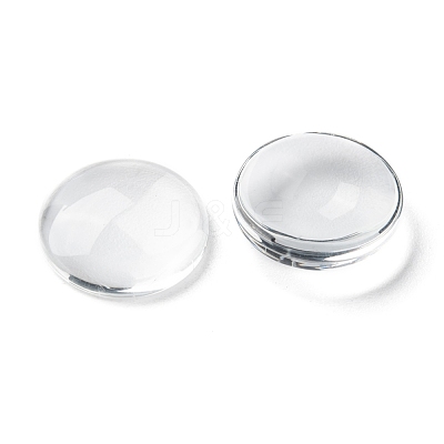 Transparent Glass Cabochons X-GGLA-R026-16mm-1