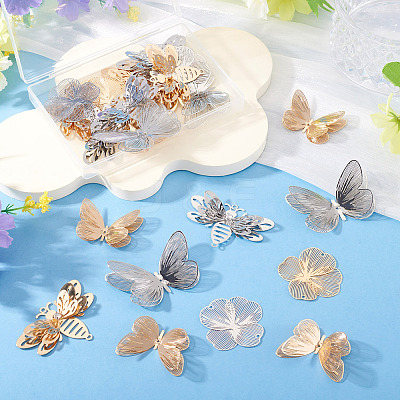 DIY Brass Pendant and Connector Charms Findings Kits DIY-TA0013-46-1