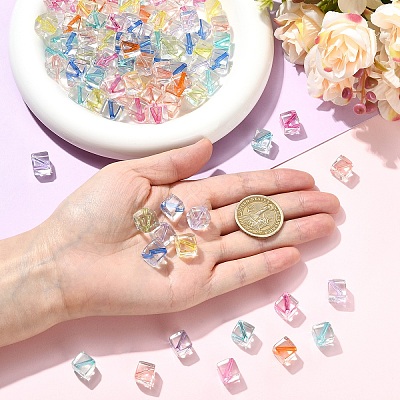 200Pcs Transparent Acrylic Beads TACR-YW0003-45-1