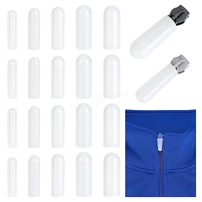 25Pcs Silicone Zipper Slider Protector Covers AJEW-WH0752-108-1