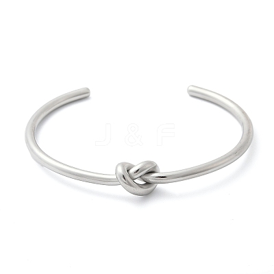 304 Stainless Steel Cuff Bangles for Women BJEW-C088-04P-1