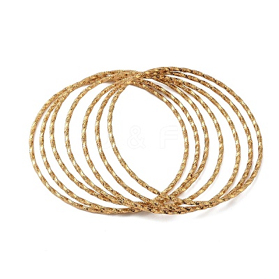 7Pcs 304 Stainless Steel Bangles for Women BJEW-C132-04G-1