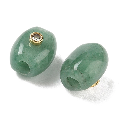Natural Green Aventurine European Beads GG-CBA105B-02G-G-1