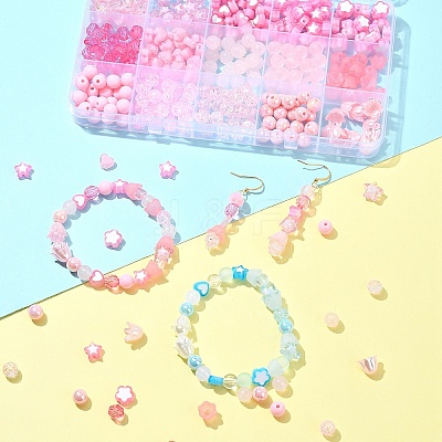 DIY Acrylic Beads Jewelry Making Findings Kits DIY-YW0009-81A-1