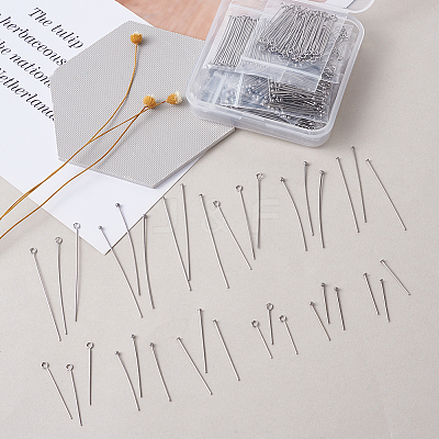 304 Stainless Steel Ball Head Pins & Eye Pins & Head Pins STAS-TA0004-23P-1