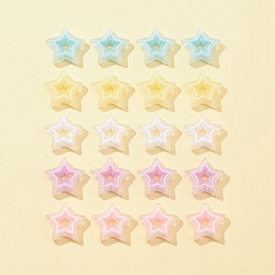 20Pcs 5 Colors Acrylic Beads SACR-FS0001-18-1