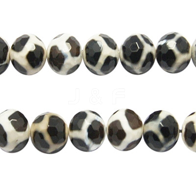 Tibetan Style Turtle Back Pattern dZi Beads G-H1454-1-1