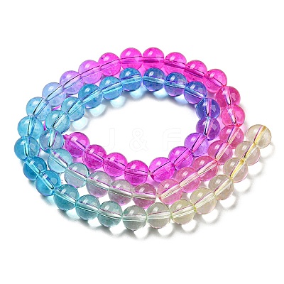 Dyed & Heated Synthetic Quartz Beads Strands G-P502-01B-04-1