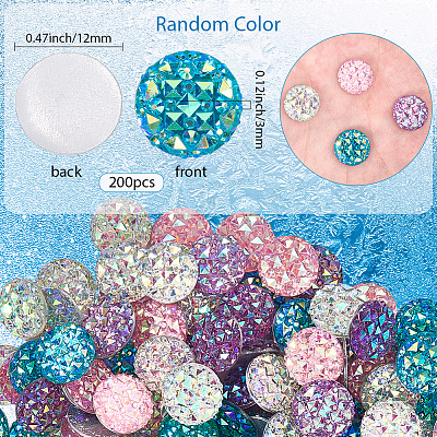 5Sets 200Pcs Transparent Resin Cabochons CRES-SP0001-04B-1