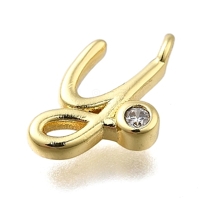Brass Micro Pave Cubic Zirconia Pendants KK-B132-12G-Y-1