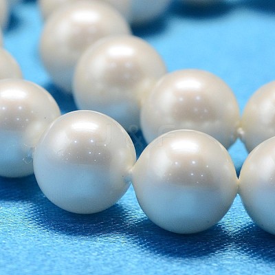 Round Shell Pearl Bead Strands BSHE-L011-12mm-A013A-1