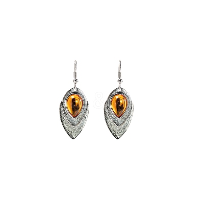 Horse Eye Bohemian Style Zinc Alloy Dangle Earrings FS-WG9CCFB-06-1