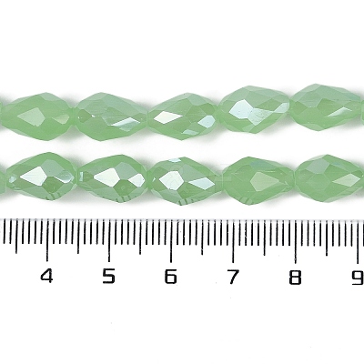 Opaque Solid Color Electroplate Glass Beads Strands EGLA-N013-J6mm-B04-1