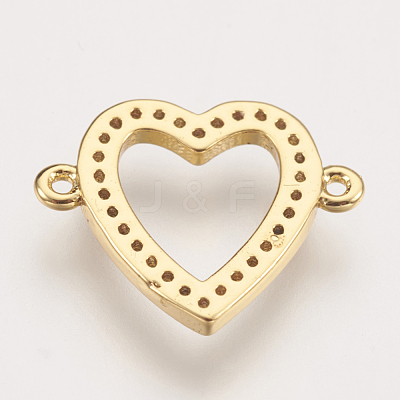 Brass Micro Pave Cubic Zirconia Links ZIRC-J020-08-1