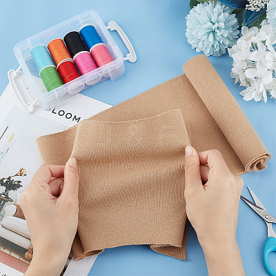 Cotton Stretch Kintted Rib Fabric DIY-WH0002-69D-1
