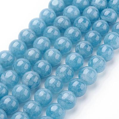 Natural White Jade Imitation Amazonite Beads Strands G-F364-16-8mm-1