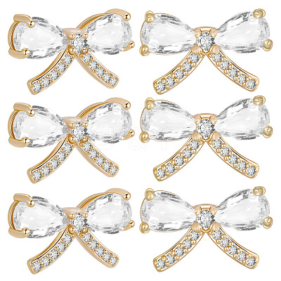 10Pcs Brass Micro Pave Cubic Zirconia Pendants KK-BBC0020-50-1
