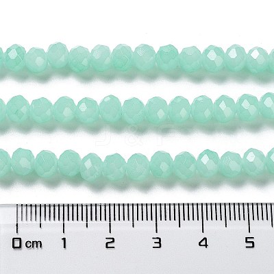 Baking Paint Imitation Jade Glass Bead Strands X-DGLA-A034-J8MM-A22-1