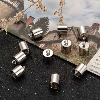 Tarnish Resistant Smooth Surface 201 Stainless Steel Cord Ends STAS-R063-95-1