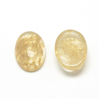 Coffee Synthetic Watermelon Stone Glass Cabochons G-R415-13x18-39-1