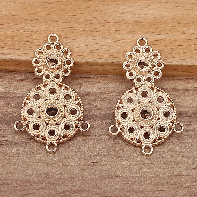 Alloy Chandelier Component Link Rhinestone Settings PW-WG1027A-03-1