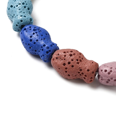Natural Lava Rock Beads Strands G-U007-01N-1