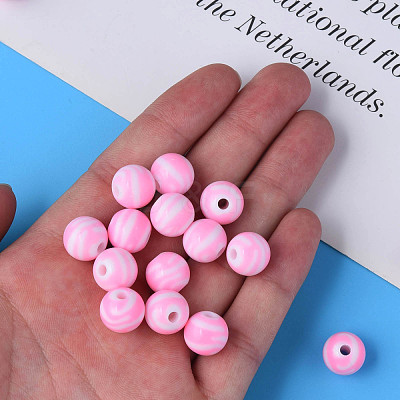 Opaque Striped Acrylic Beads MACR-S373-27A-05-1